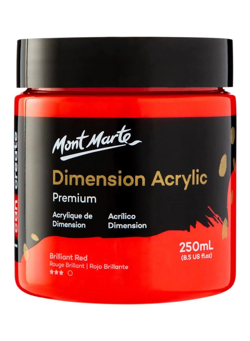 Mont Marte Brilliant Red Acrylic 250ML