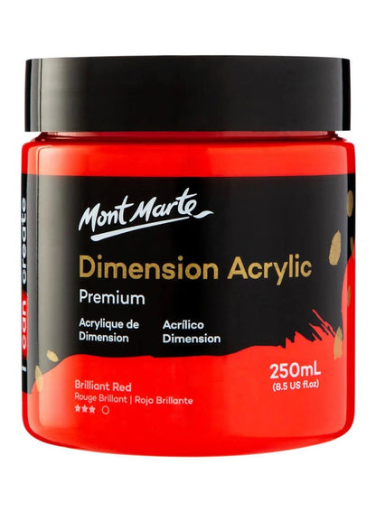 Mont Marte Brilliant Red Acrylic 250ML