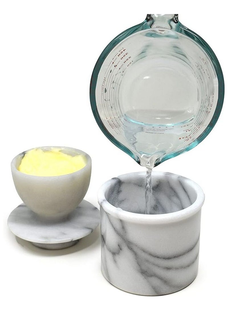 Marble Butter Keeper by Crate&Barrel