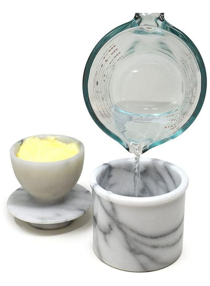 Marble Butter Keeper by Crate&Barrel
