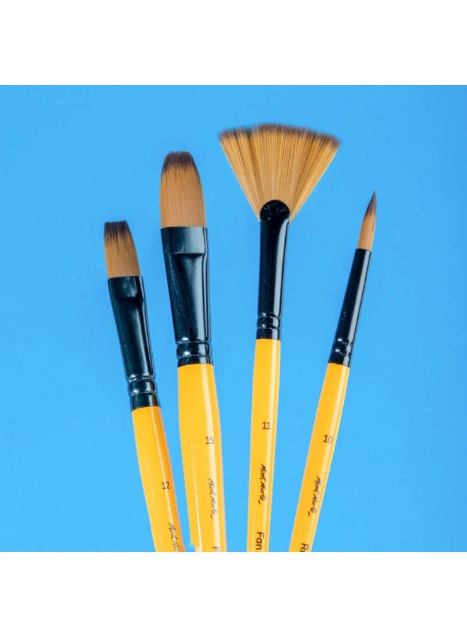 Mont Marte Acrylic Brushes Set 4Pc