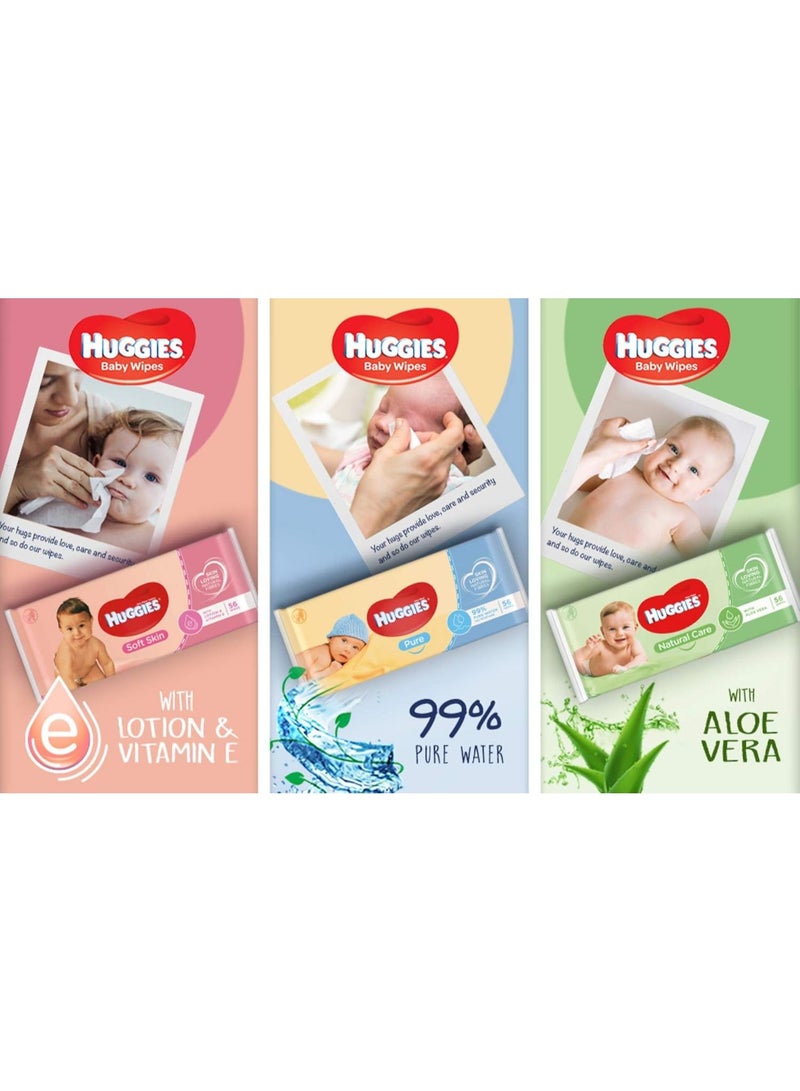 HUGGIES Natural Care Baby Wipes with Aloe Vera