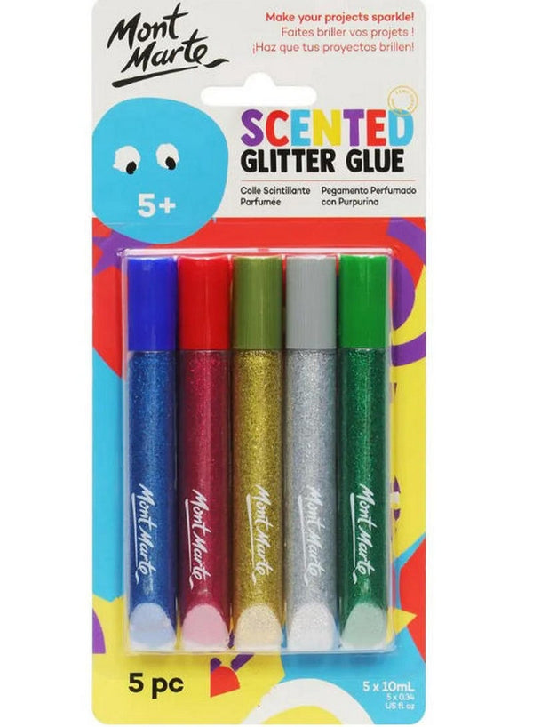 Mont Marte Scented Glitter Glue 5 Pc