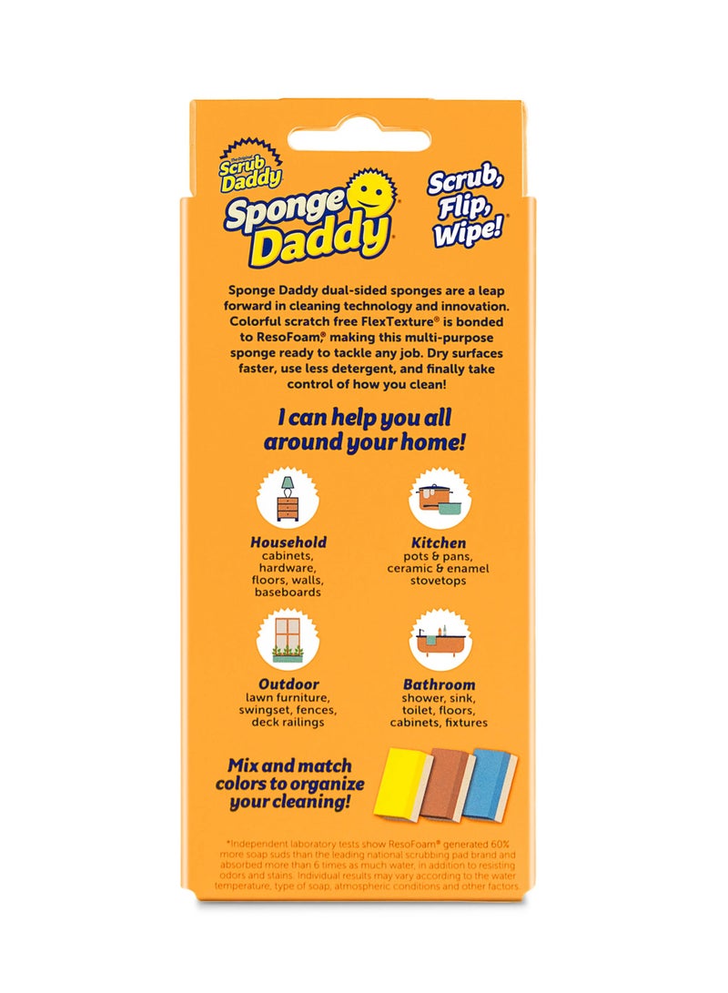 Scrub Daddy Dual Sided Sponge Scrubber 3 Pack