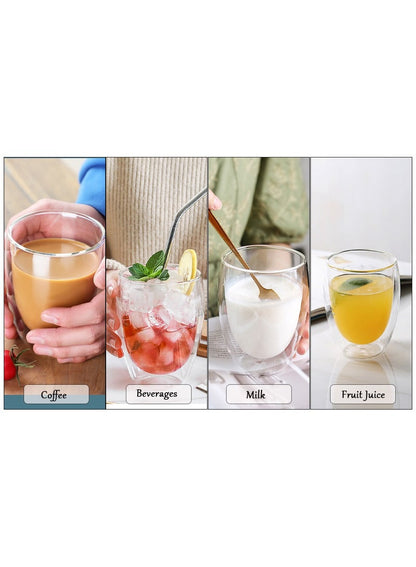 Cuisine Art Double Wall Glass Cup Set 350ml