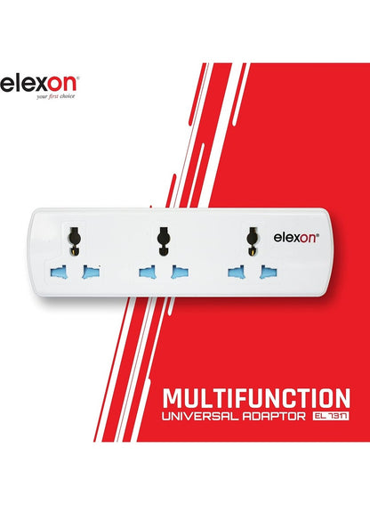 Elexon 3 Way Multi Universal Adaptor Socket