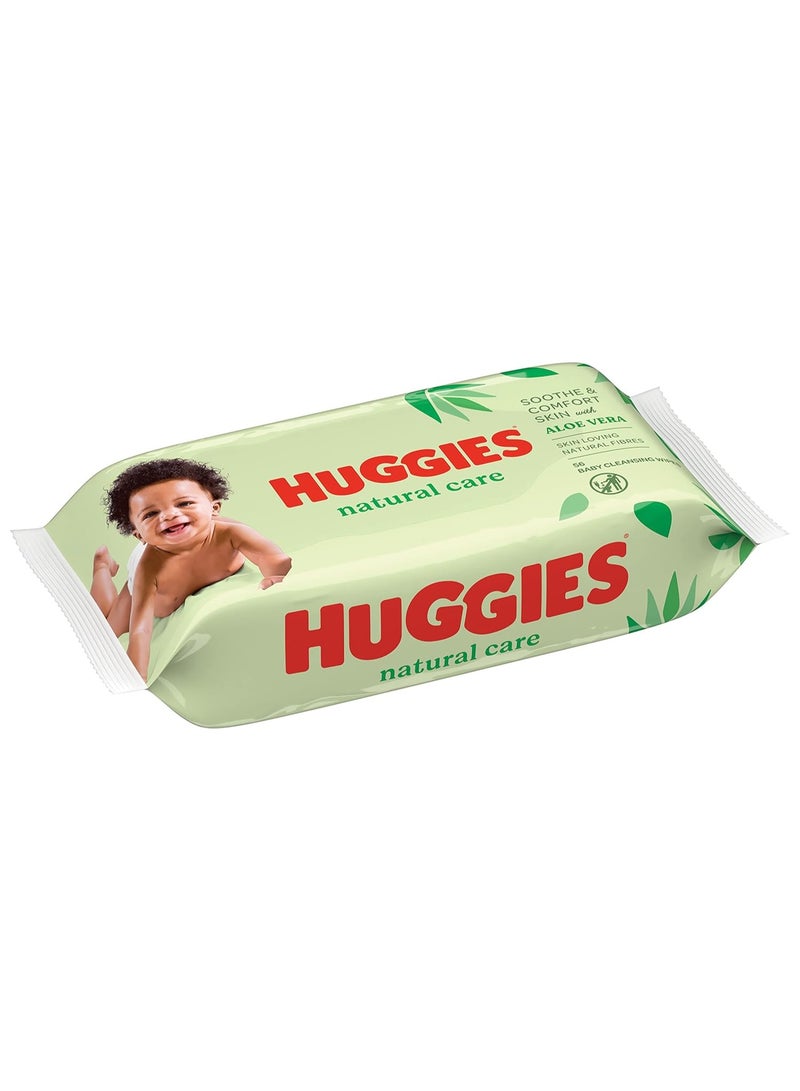 HUGGIES Natural Care Baby Wipes with Aloe Vera