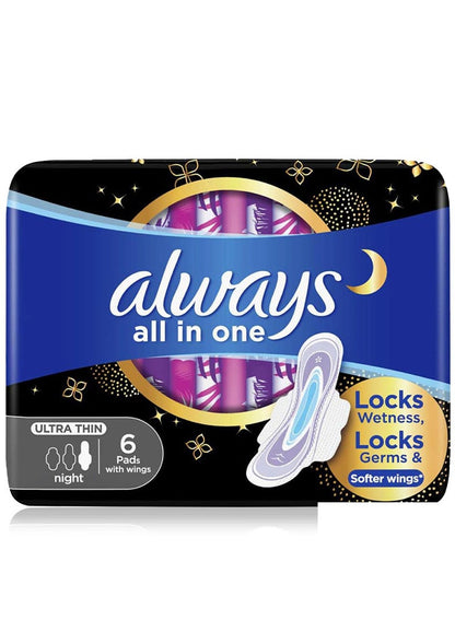 Always All In 1 Ultra Thin Night Pads