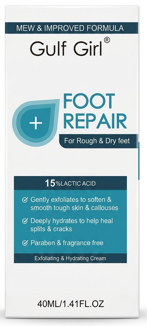 Foot Repair for Rough  & Dry Feet Exfoliating & Hydrating Cream 40 ML