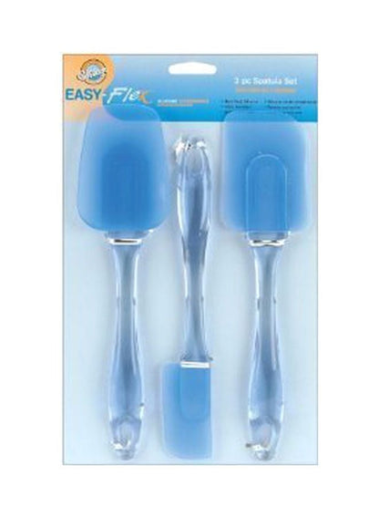 Wilton 3-Piece Easy Flex Spatula Set Blue