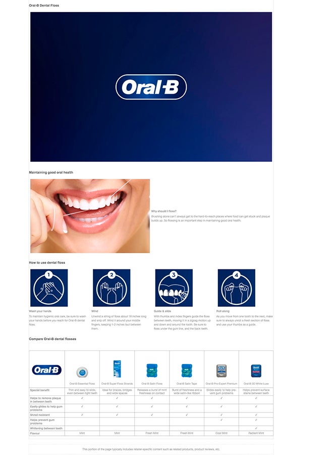 Oral-B Satin Tape, 25 meter for Optimal Oral Care