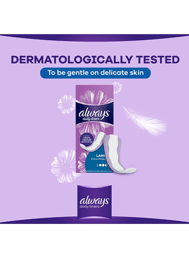 Always Extra Protect Daily Liners, Large Scented