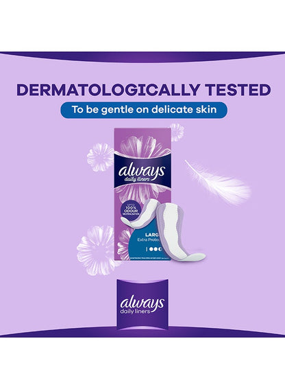 Always Extra Protect Daily Liners, Large Scented