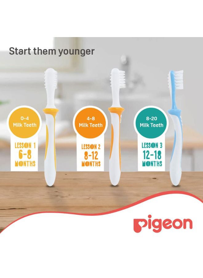 Pigeon 3-Piece Lesson 123 Training Toothbrush Set