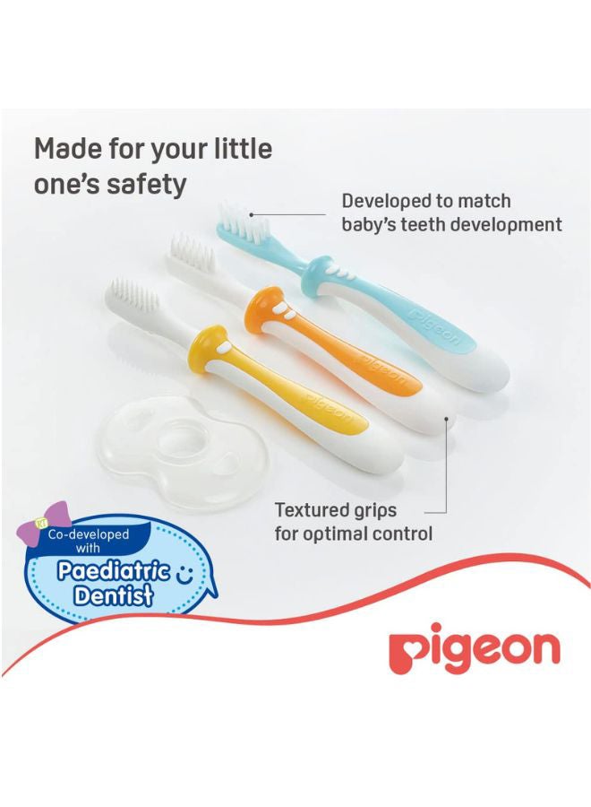 Pigeon 3-Piece Lesson 123 Training Toothbrush Set