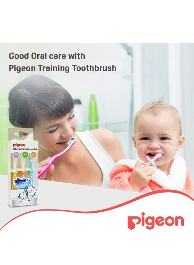 Pigeon 3-Piece Lesson 123 Training Toothbrush Set