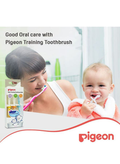 Pigeon 3-Piece Lesson 123 Training Toothbrush Set
