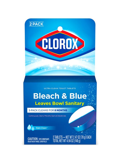 Clorox Bleach Toilet Bowl Cleaner Tablets Pack of 2