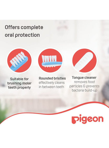 Pigeon Lesson 3 Training Toothbrush, Blue/White
