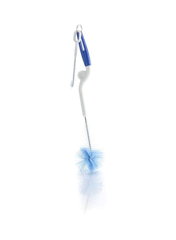 Pigeon 2-In-1 Bottle And Nipple Brush, Blue/White