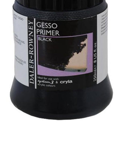Daler Rowney White Gesso Primer Black 250ml
