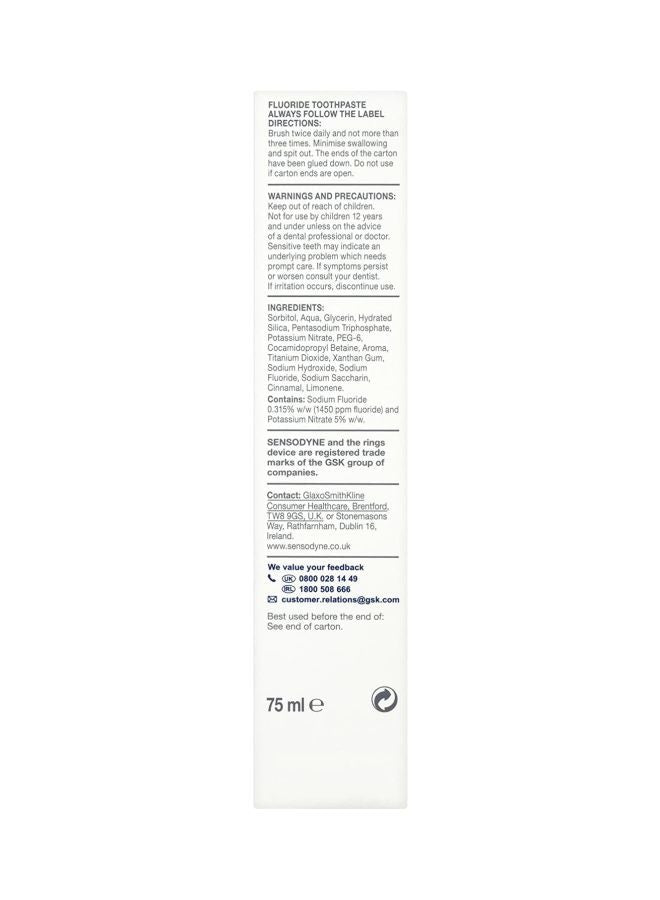 Sensodyne True White Mint Toothpaste 75ml