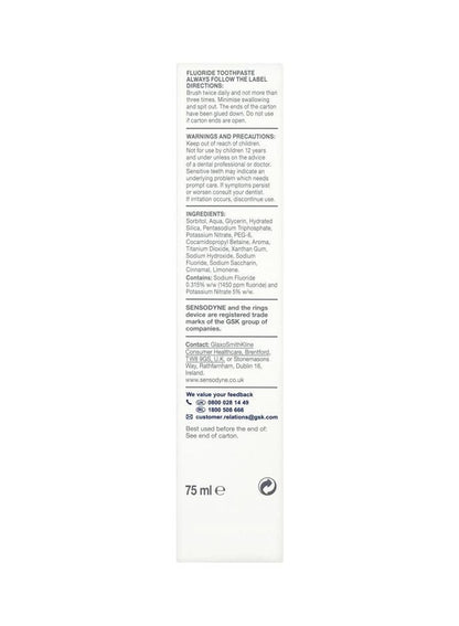 Sensodyne True White Mint Toothpaste 75ml