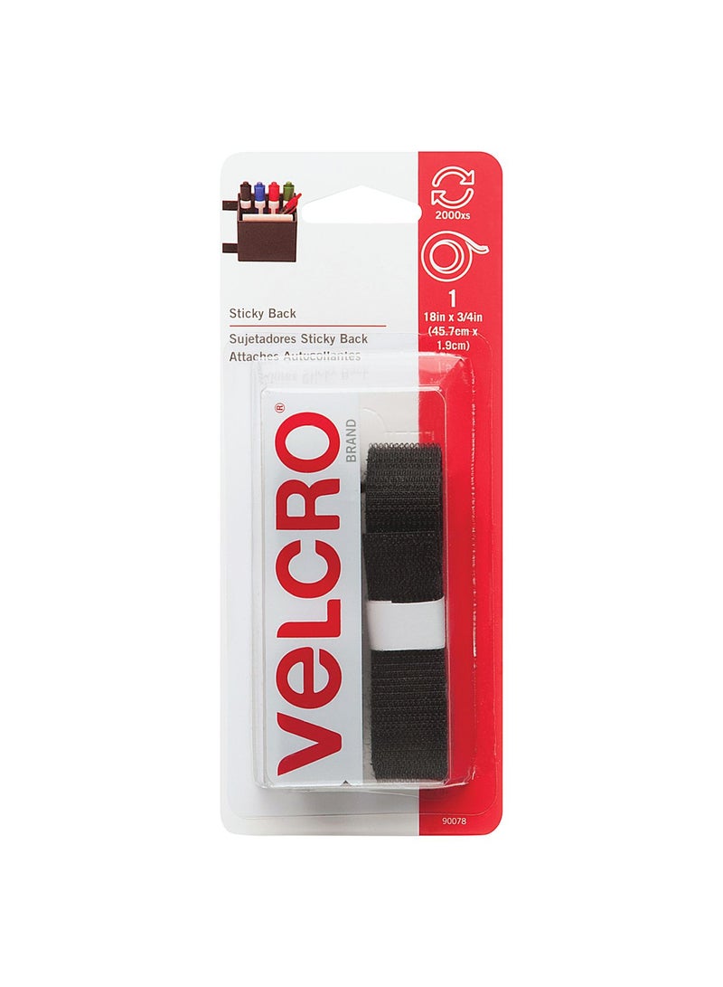 Velcro Sticky Back Tape Black 18x3.4inch