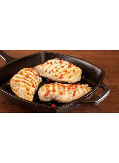 Lodge 10.5-Inch Square Grill Pan Black