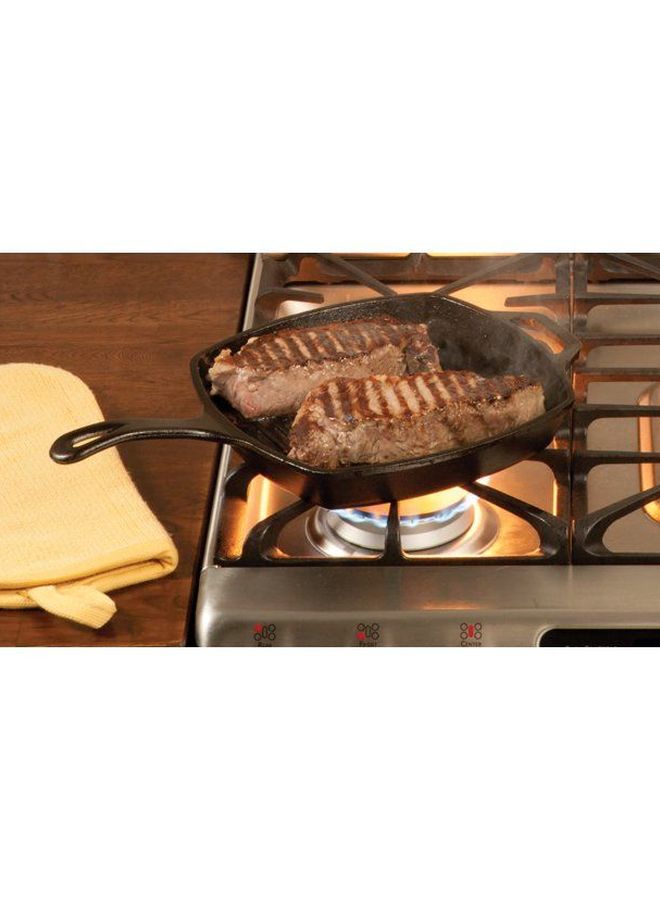 Lodge 10.5-Inch Square Grill Pan Black