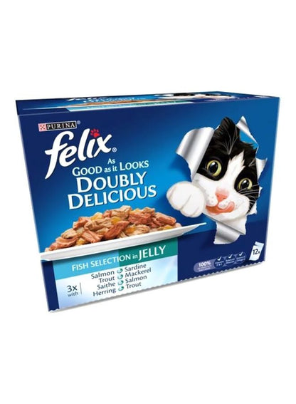 PURINA Doubly Delicious Fish Selection 12x100g