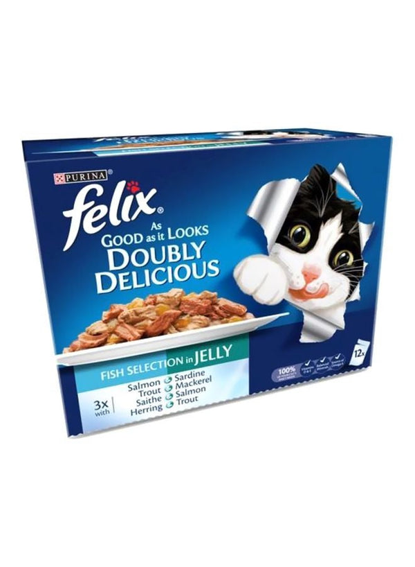 PURINA Doubly Delicious Fish Selection 12x100g