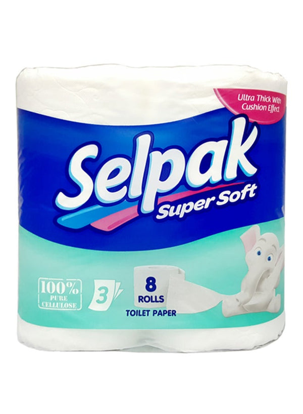 Selpak Super Soft Toilet Tissue Roll Pack of 8
