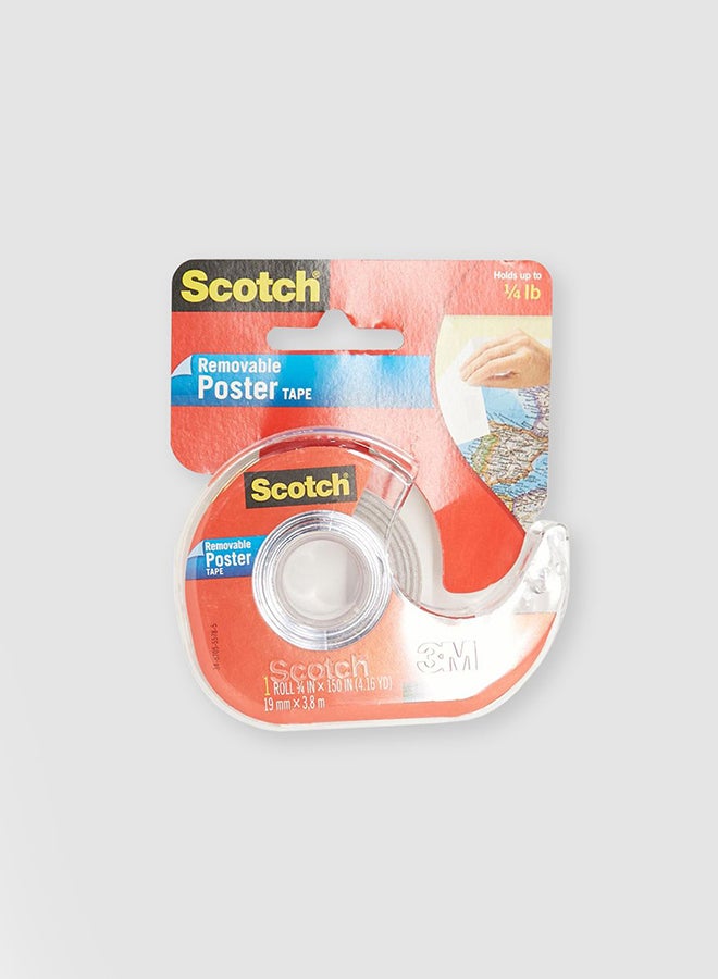 Scotch Removable Poster Tape 3/4 x 150 inch White