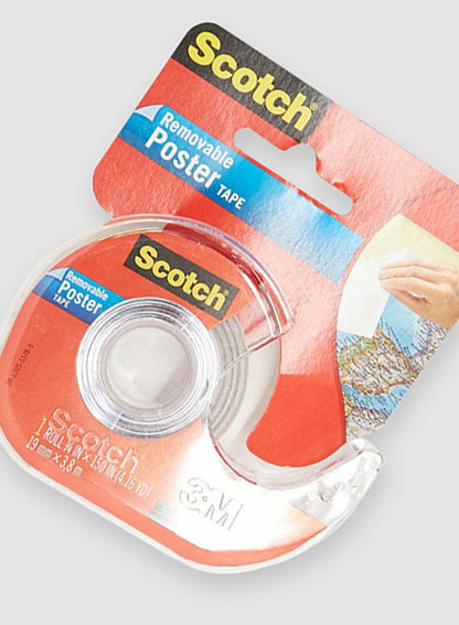 Scotch Removable Poster Tape 3/4 x 150 inch White
