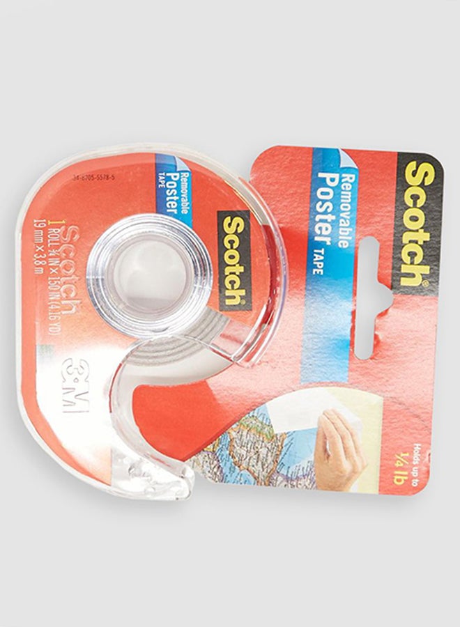 Scotch Removable Poster Tape 3/4 x 150 inch White