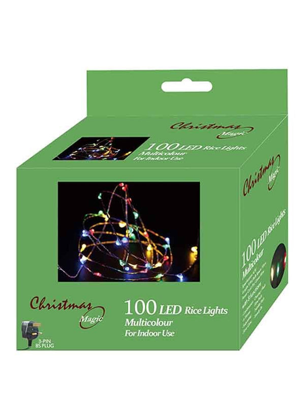 100-LED Multicolour Rice Lights by CHRISTMAS MAGIC