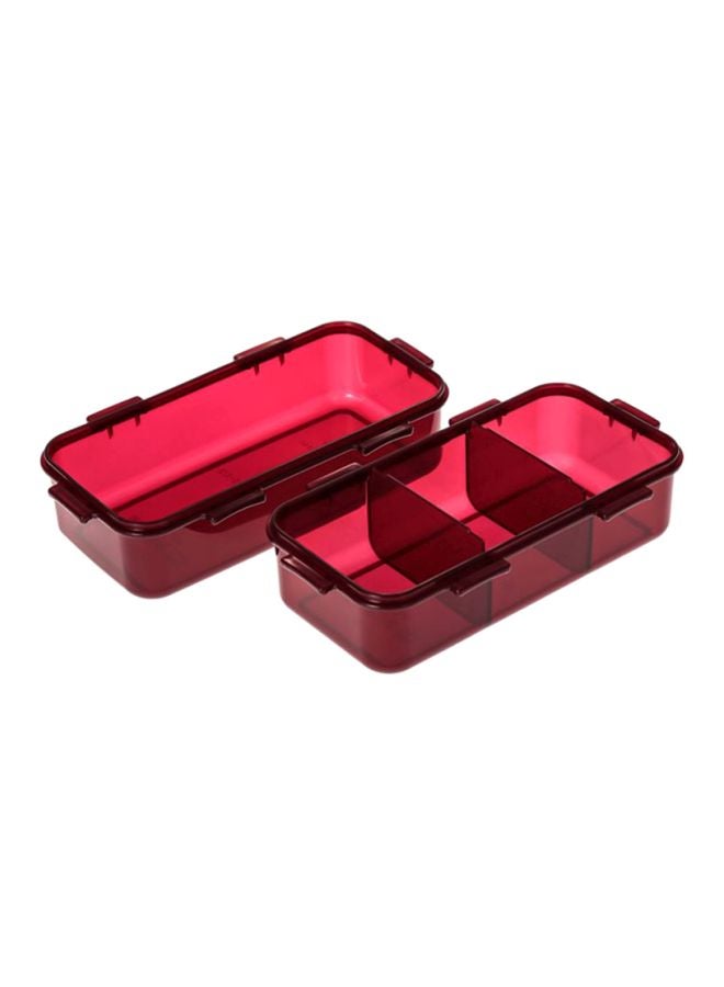 LocknLock 3-Piece Lunch Box Set - Red/White