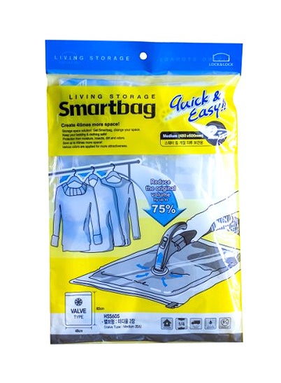 LocknLock 2-Piece Valve Type Smart Bag Clear 48 x 60cm