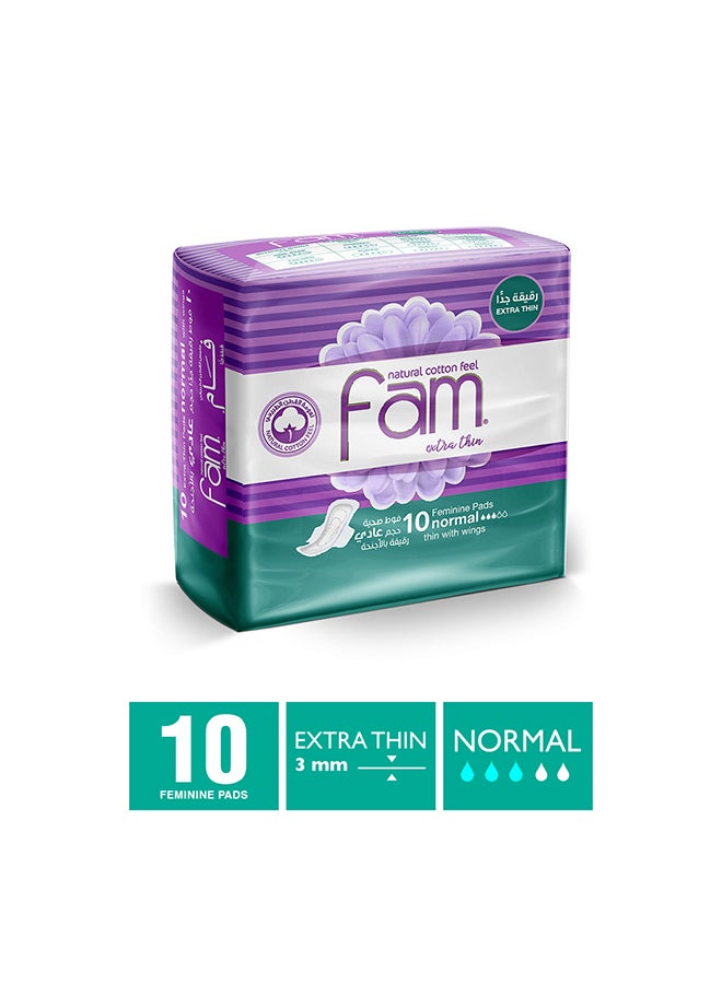 Fam Feminine Napkins Extra Thin Normal With Wings