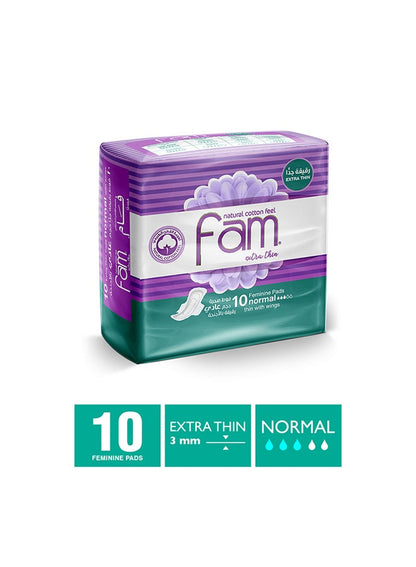 Fam Feminine Napkins Extra Thin Normal With Wings