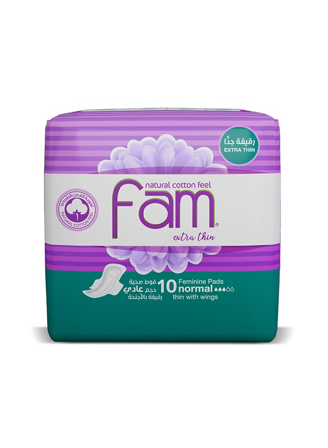 Fam Feminine Napkins Extra Thin Normal With Wings