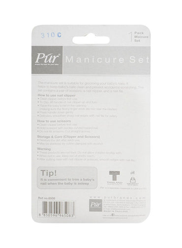 Pur Manicure Set Silver/Blue
