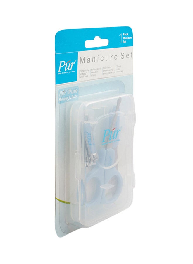Pur Manicure Set Silver/Blue - Pur