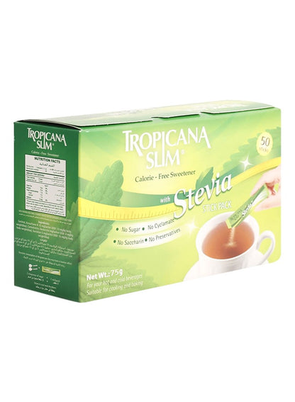 Tropicana Slim Calorie-Free Sweetener with Stevia 75g
