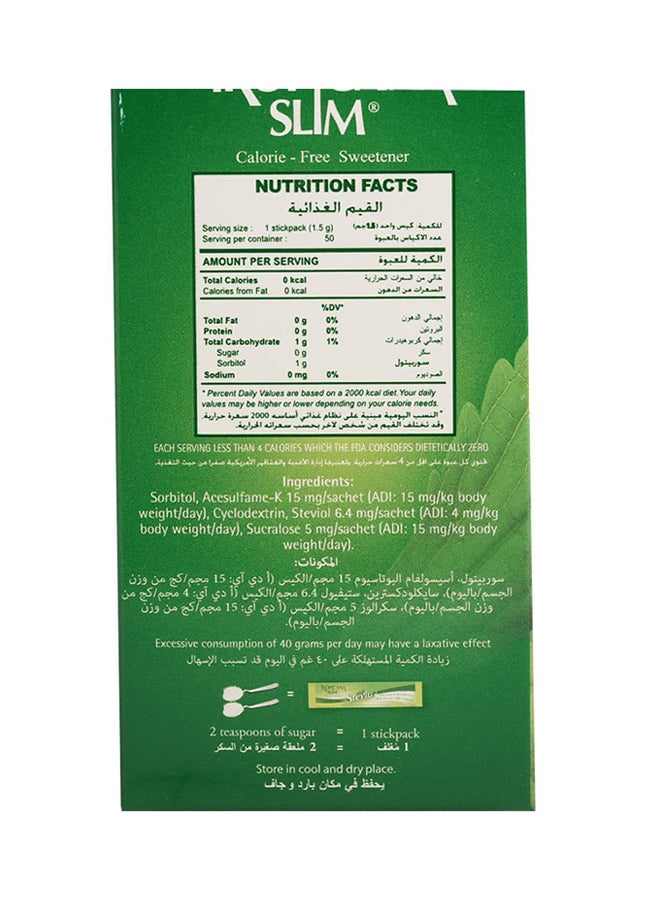Tropicana Slim Calorie-Free Sweetener with Stevia 75g