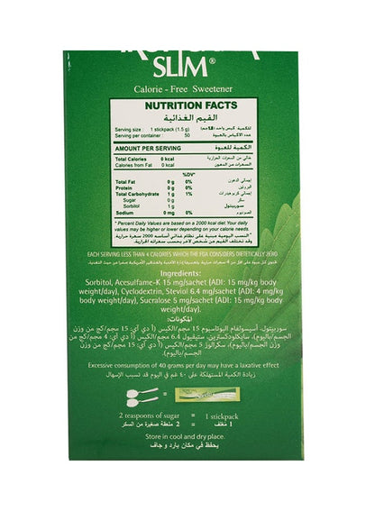 Tropicana Slim Calorie-Free Sweetener with Stevia 75g