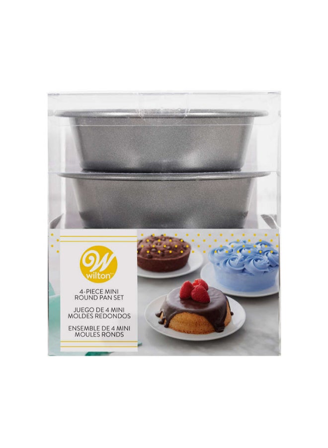 Wilton 4-Piece Mini Round Pan Set - Bakeware