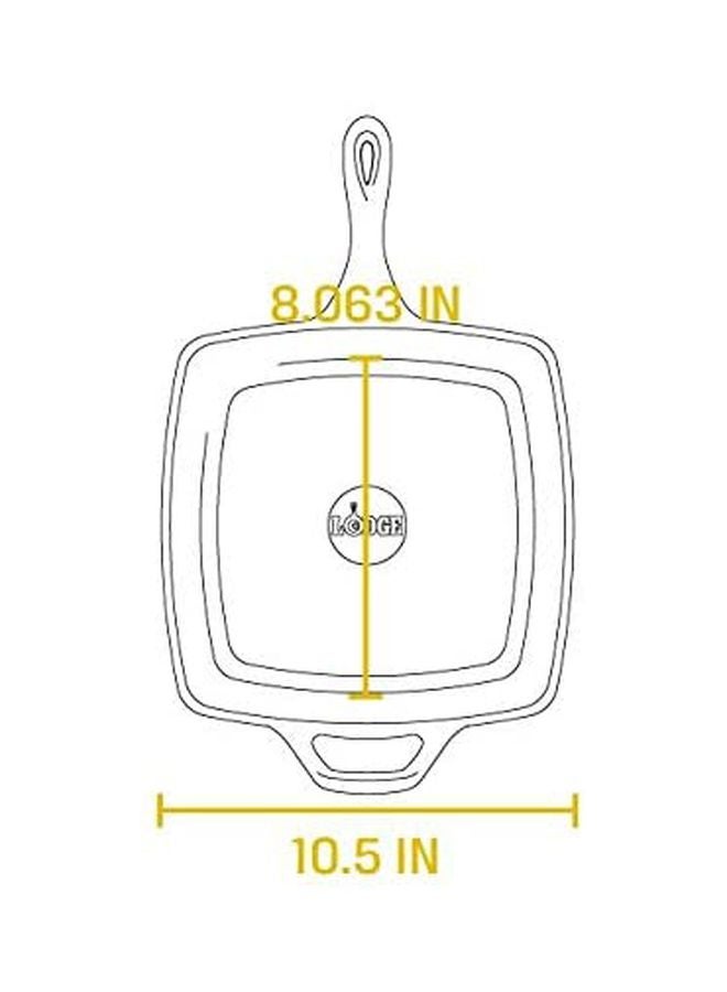 Lodge Cast-Iron Square Grill Pan 10.5" Black