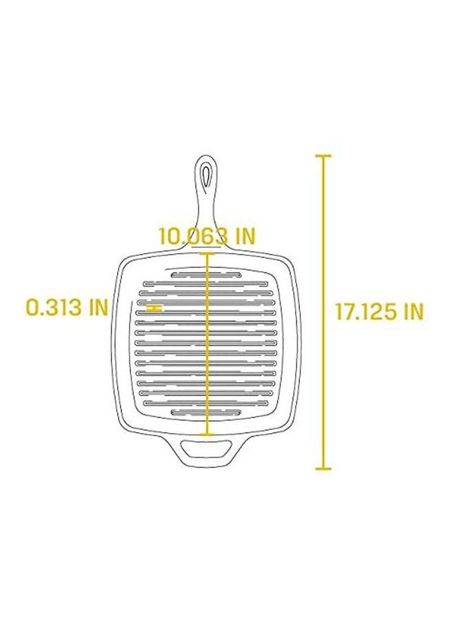 Lodge Cast-Iron Square Grill Pan 10.5" Black